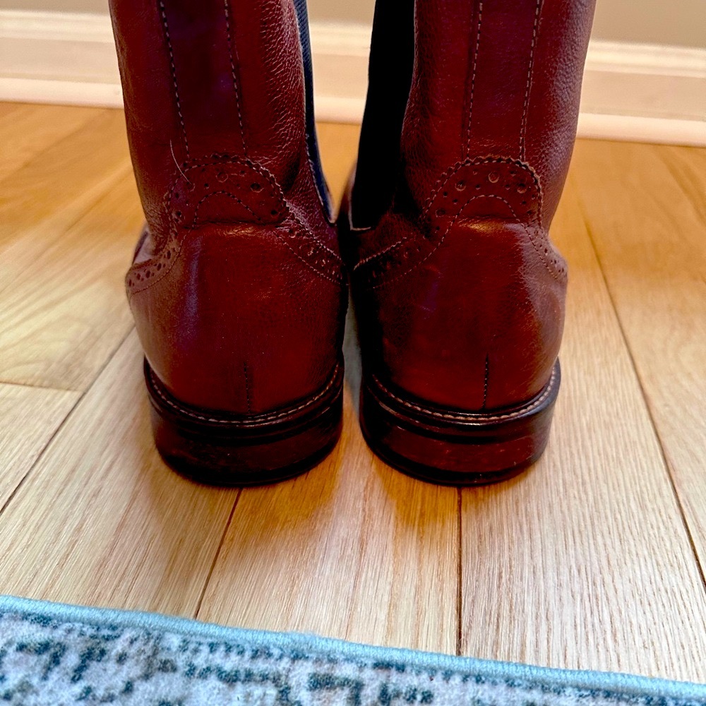 Johnston and Murphy Brown Leather Chelsea Boots Size 10 - Picture 4 of 5